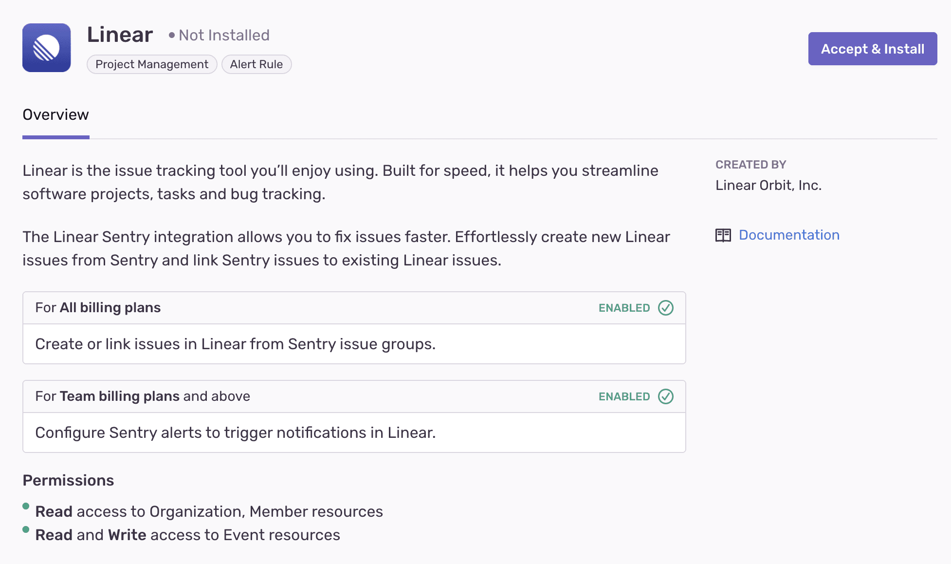 Install Linear integration